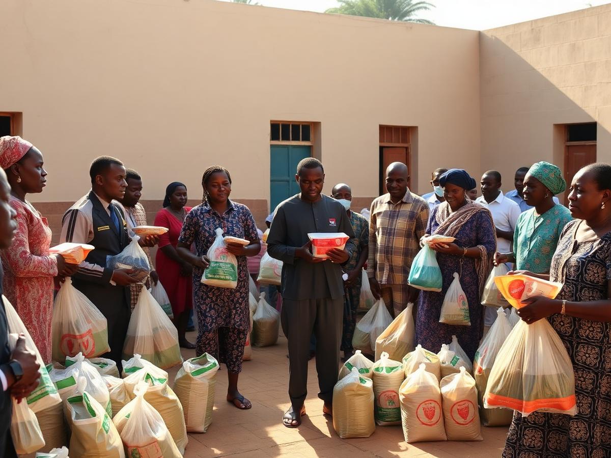 Community food and supplies distribution